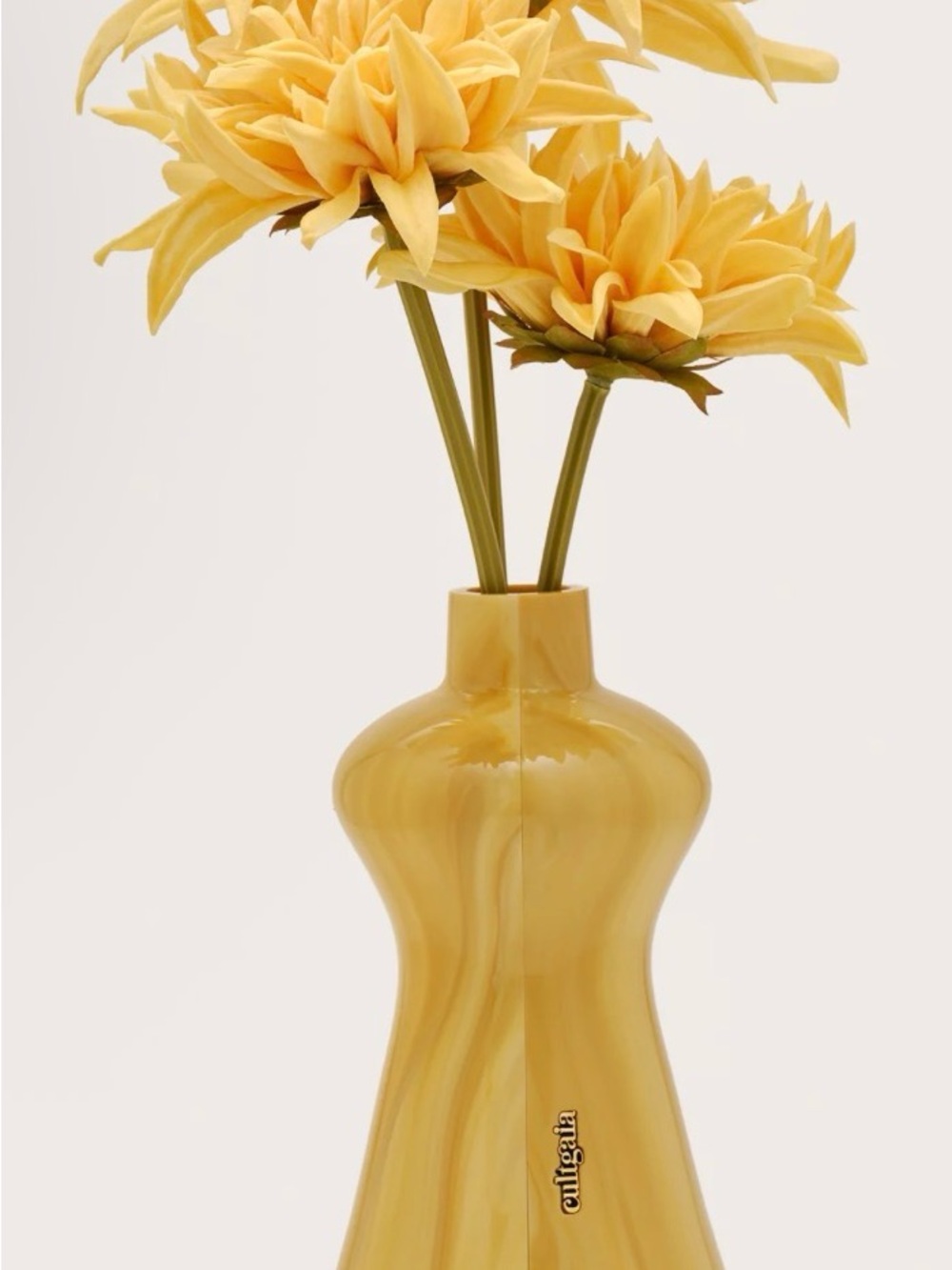cult gaia yellow sculpted clutch